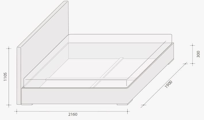 Lema Кровать из ткани с мягким изголовьем sun-id-1415910 - Вид №5