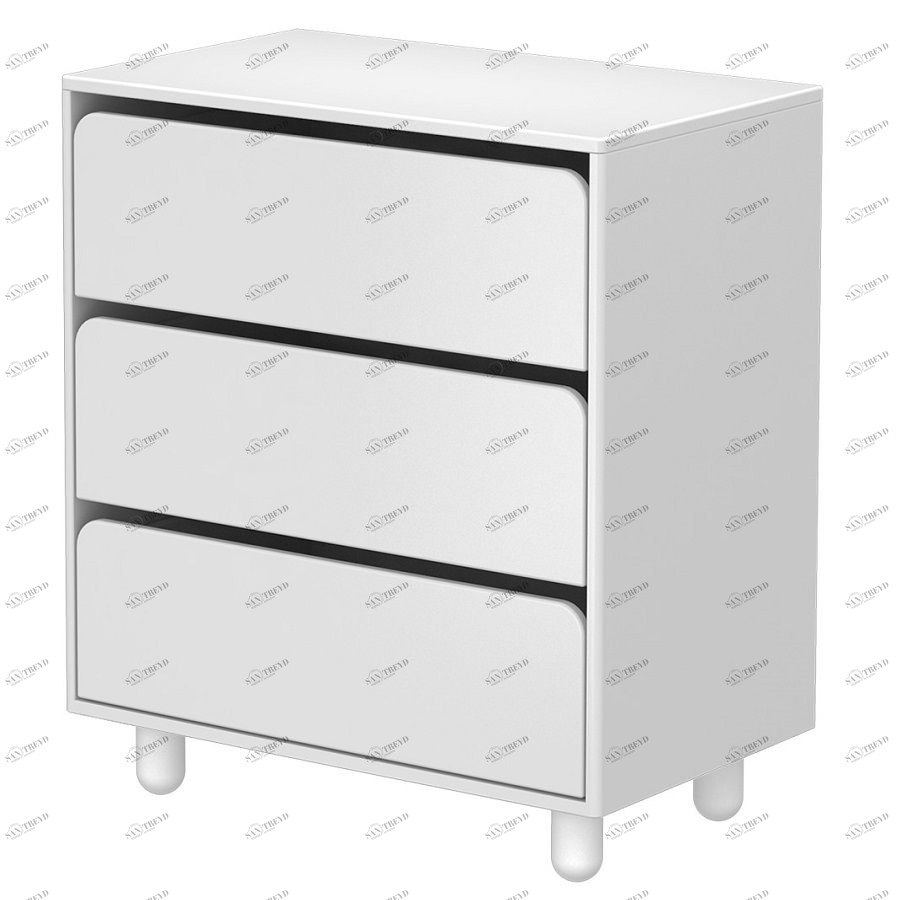 Комод Flexa с 3 ящиками, белый 812530140