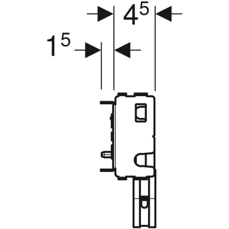 461.039.00.1 Комплект умывальника Geberit GIS для вертикального смесителя, без подвода воды Geberit  - Вид №3