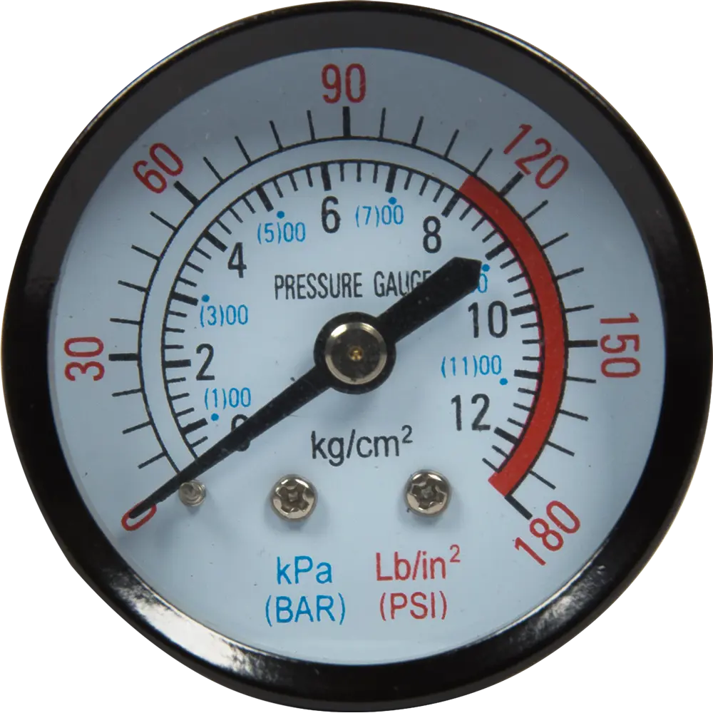 Манометр АЭРУС 50 мм с двойной шкалой для измерения давления газа 15309001
