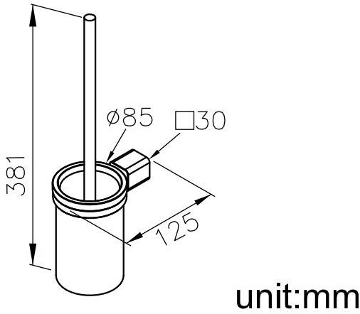 JUSTIME Настенная щетка из матового стекла Mark 6909-80-80cp - Вид №1