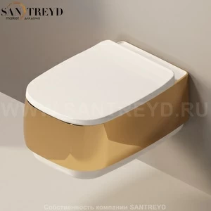 FG118GGOLD Подвесной унитаз настенный Золотистый Ceramica Flaminia Flag Италия