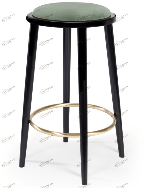 Mambo Unlimited Ideas Высокий деревянный табурет со встроенной подушкой Luc sun-id-1452353