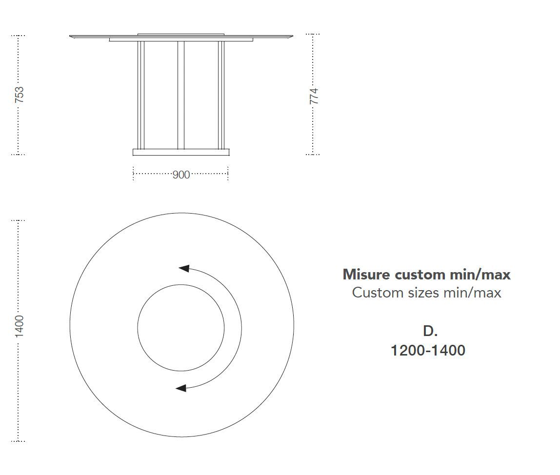 Круглый стол с металлическим основанием Ronda Design TWIRL ARCH-00049289 - Вид №3