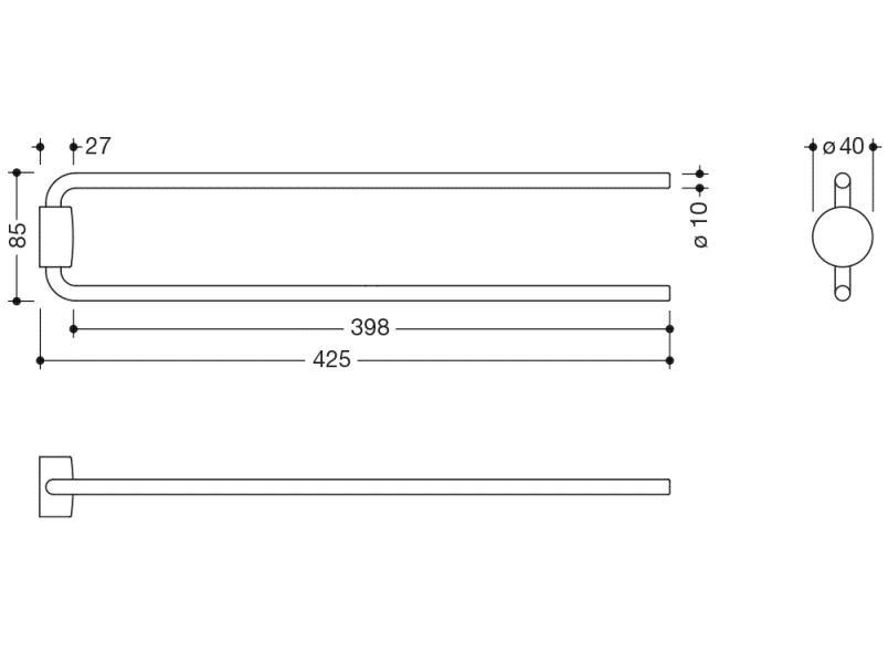 815.09.11040 HEWI Handtuchhalter  - Вид №3
