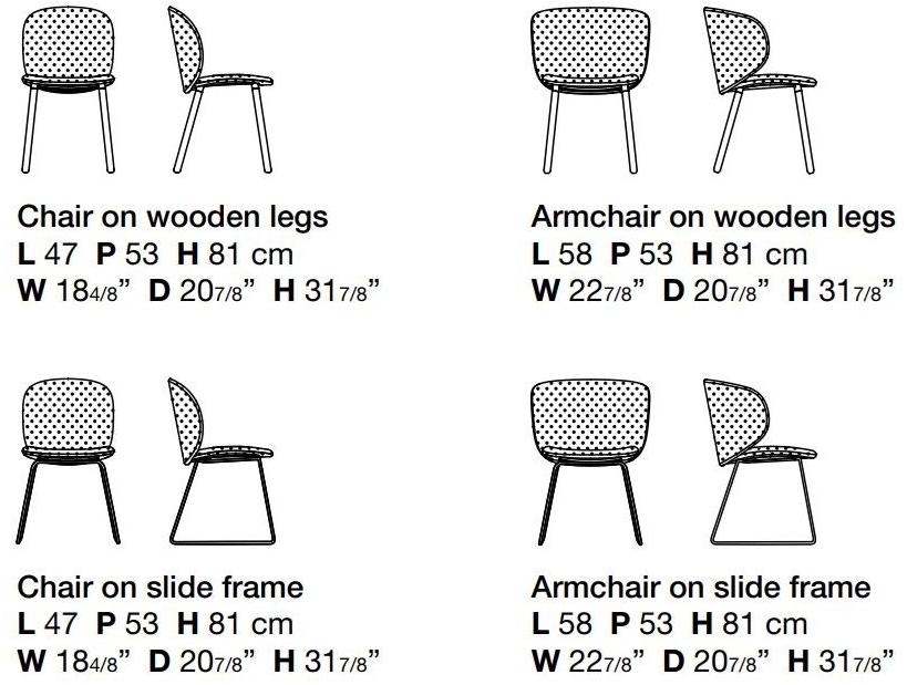 Kristalia Санный стул с обивкой из ткани Dua sun-id-1491008 - Вид №5