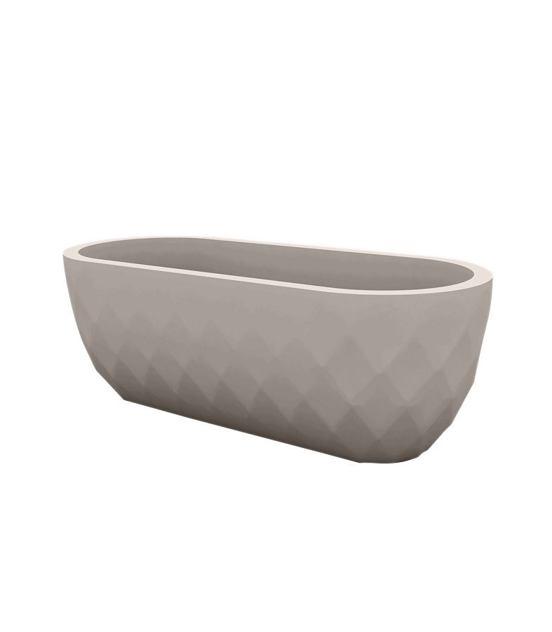 073186 Кашпо Nano матовое Taupe широкое 33см Vondom Vases - Вид №1