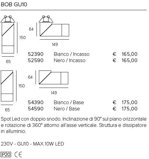 Letroh Регулируемый светодиодный светильник из алюминия Bob sun-id-1488110 - Вид №4