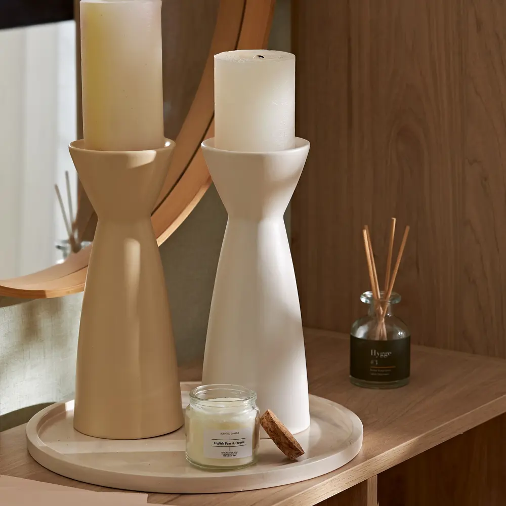 89348093 Подсвечник BCH10470WHT25 керамика цвет белый STLM-0836038 Santreyd  - Вид №2