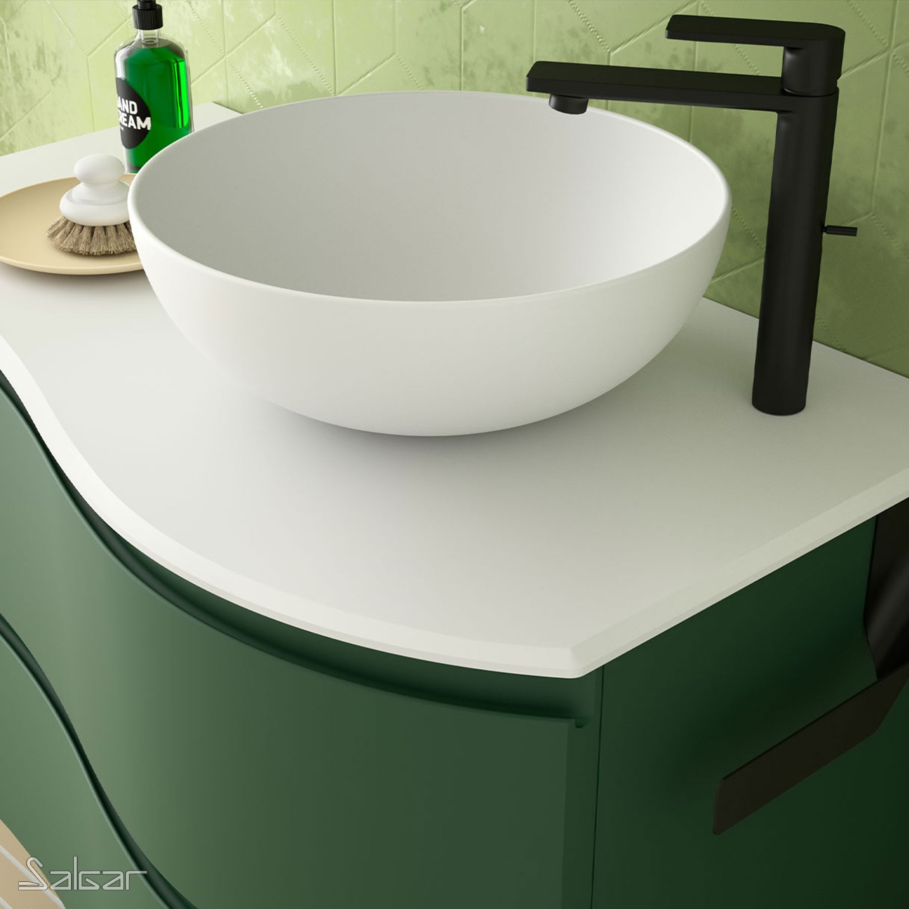 26536 SALGAR Раковина BOL SOLID SURFACE d 390 x 140 мм - Вид №6