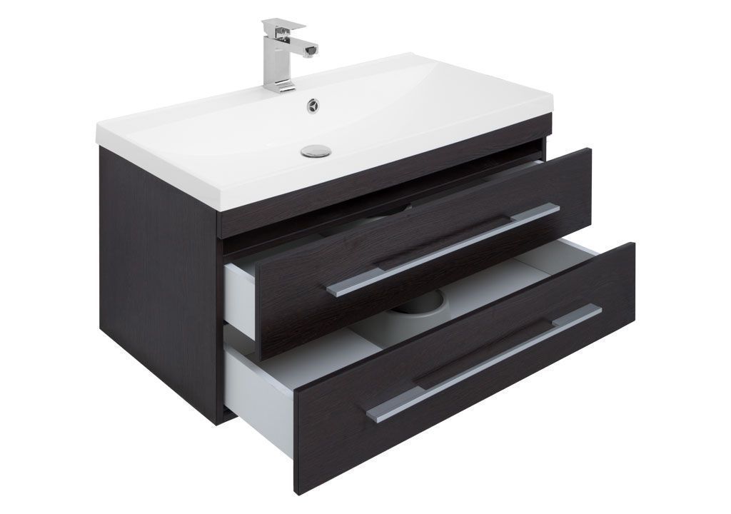 Комплект мебели для ванной Aquanet Нота NEW 90 венге (камерино) 00230298 - Вид №3