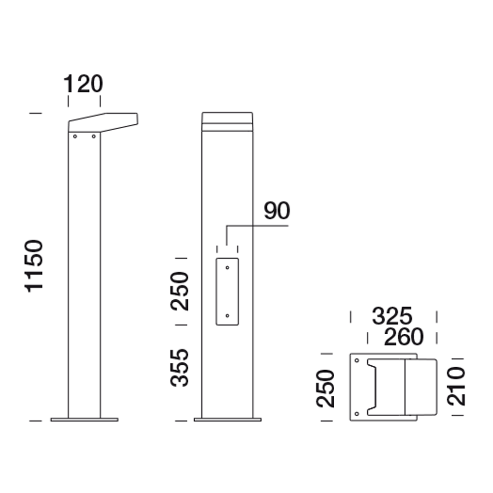4270169 Мобильный светильник Platek ALIEN  ALIEN H. 1150 mm - LED 4000K Street optic  - Вид №6