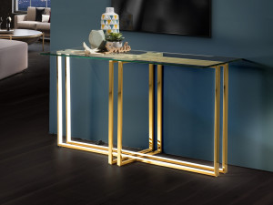 098623 Консоль с подсветкой 150X40 LED золото Schuller Aurea