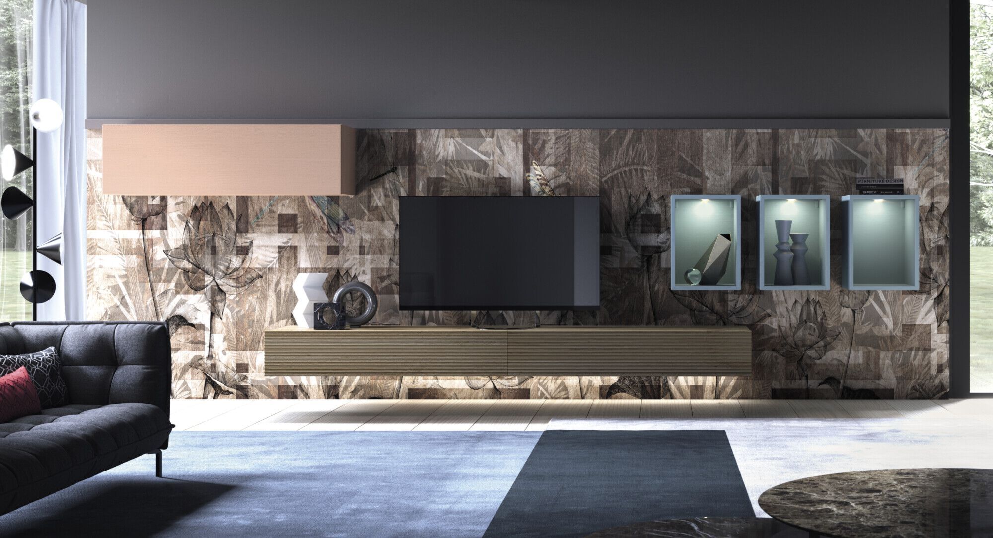 Модульная модульная стена из массива дерева Devina Nais Ноль.16 ARCH-00065357 - Вид №30