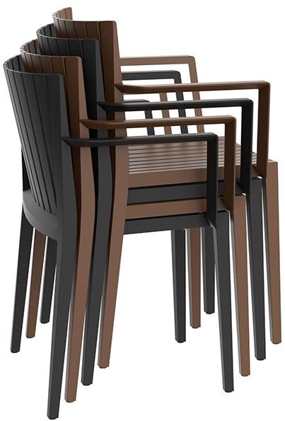 VONDOM Садовый стул из полипропилена с подлокотниками Spritz 56015 - Вид №3