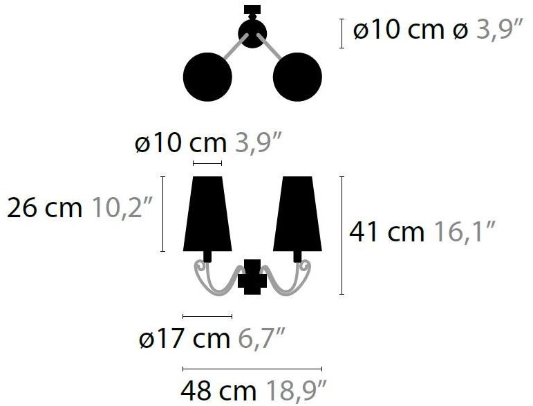 ILFARI Бра с прямым и отраженным светом из хрусталя с фиксированным кронштейном Arabian pearls 10160/10161 - Вид №1