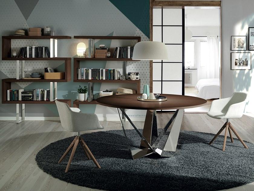 Angel Cerdá Круглый стол для гостиной из нержавеющей стали и дерева Loft tendencia 1046 Angel Cerda - Вид №2