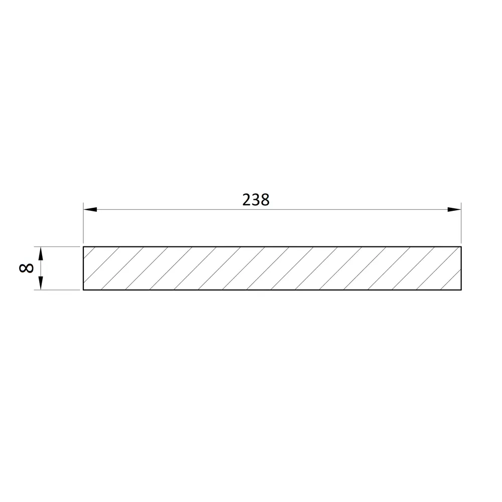 Добор 2070x238x8 мм ПВХ ламинация цвет пломбир 83832389 STLM-2086706 КРОНОПРОФИЛЬ  - Вид №1