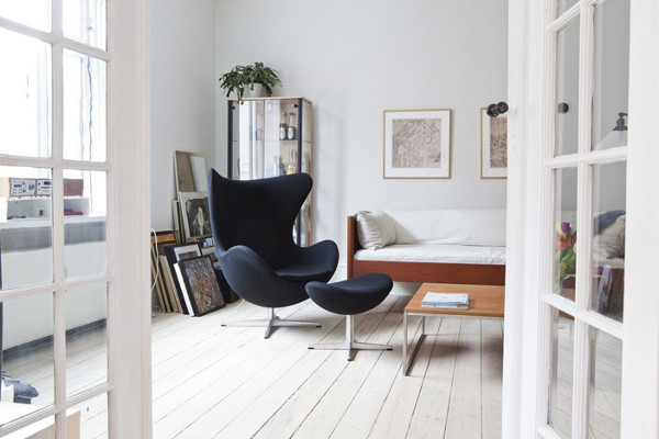 Кресло Arne Jacobsen Style Egg Chair черное SOHO DESIGN ДИЗАЙНЕРСКИЕ, EGG 131525 Черный  - Вид №4
