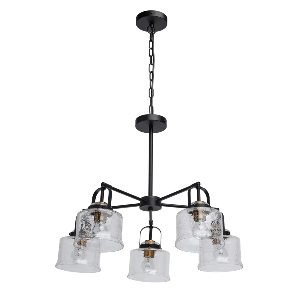 Люстра потолочная «Вальтер», 5 ламп, 15 м², цвет чёрный 82314127 STLM-2037524 DEMARKT  - Вид №1