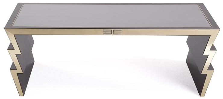 ETRO Home Interiors Прямоугольный журнальный столик из дерева и стекла для гостиной Ziggy E.zig.231.b - Вид №1