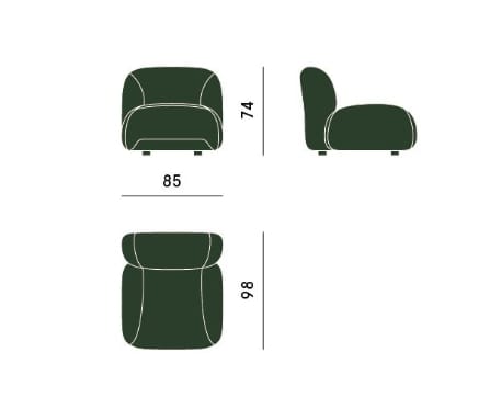 Кресло без подлокотников Carpanese Home Rising ARCH-00011275 - Вид №2