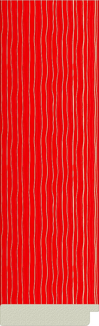 BY 7299 Зеркало в багетной раме - красная волна 89 mm EVOFORM Octagon - Вид №3