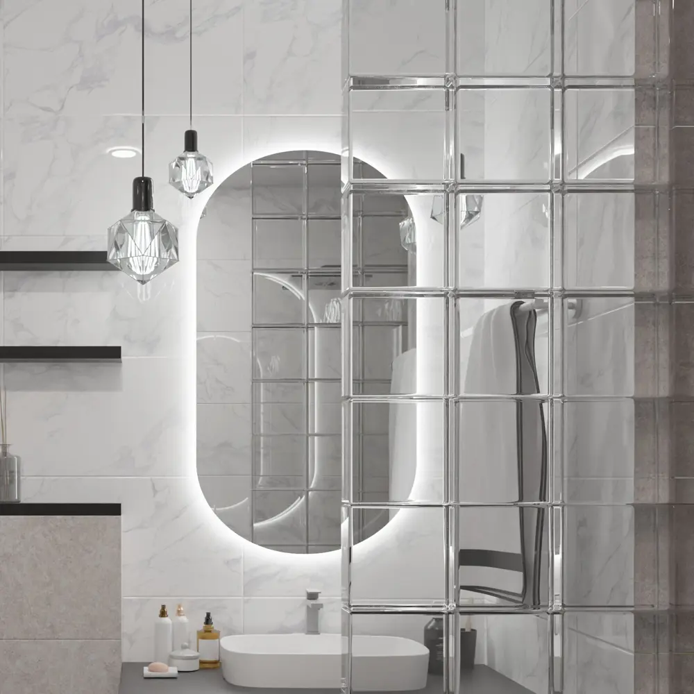 Настенная плитка Axima Оланга 30x60 см 1.62 м² глянцевая цвет светло-серый STLM-2007139