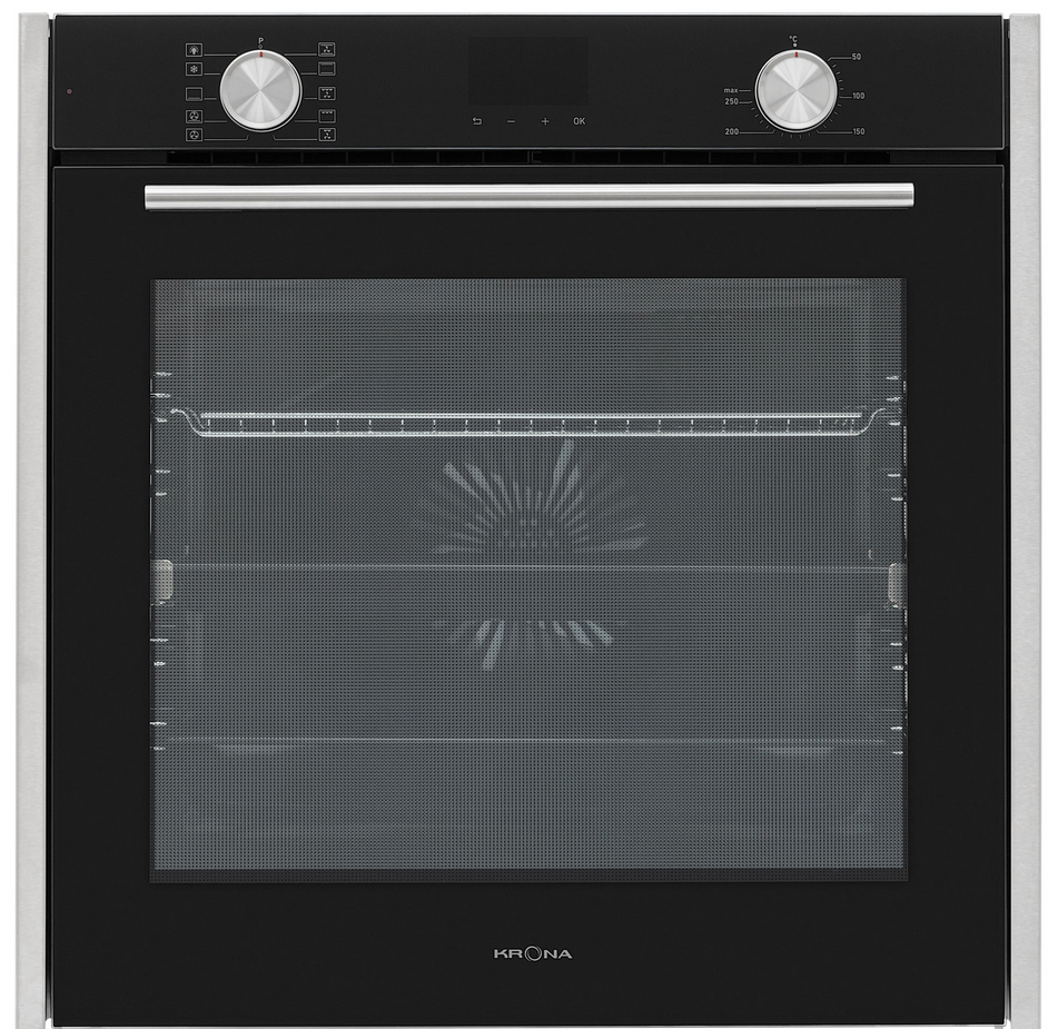 9983642 Электрический духовой шкаф KRONA QUENDEL 60 BL/S черный KRONA1 STDN-0024442