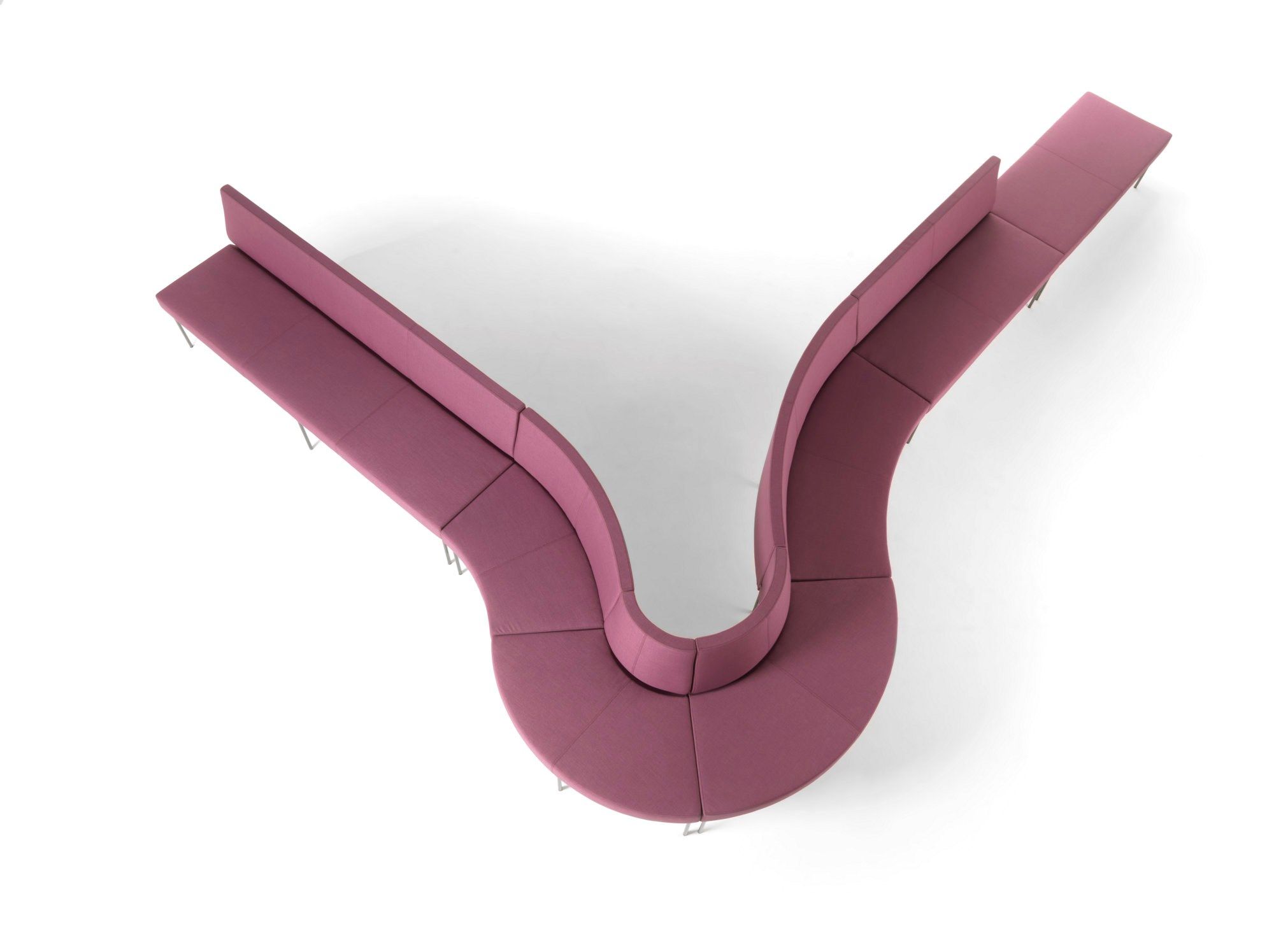 Модульная выпуклая скамья из ткани SITIA Laguna ARCH-00133121 - Вид №16