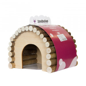 ПР0047026 Домик для грызунов дерев овал средний 18х15х15см ZOOBALOO