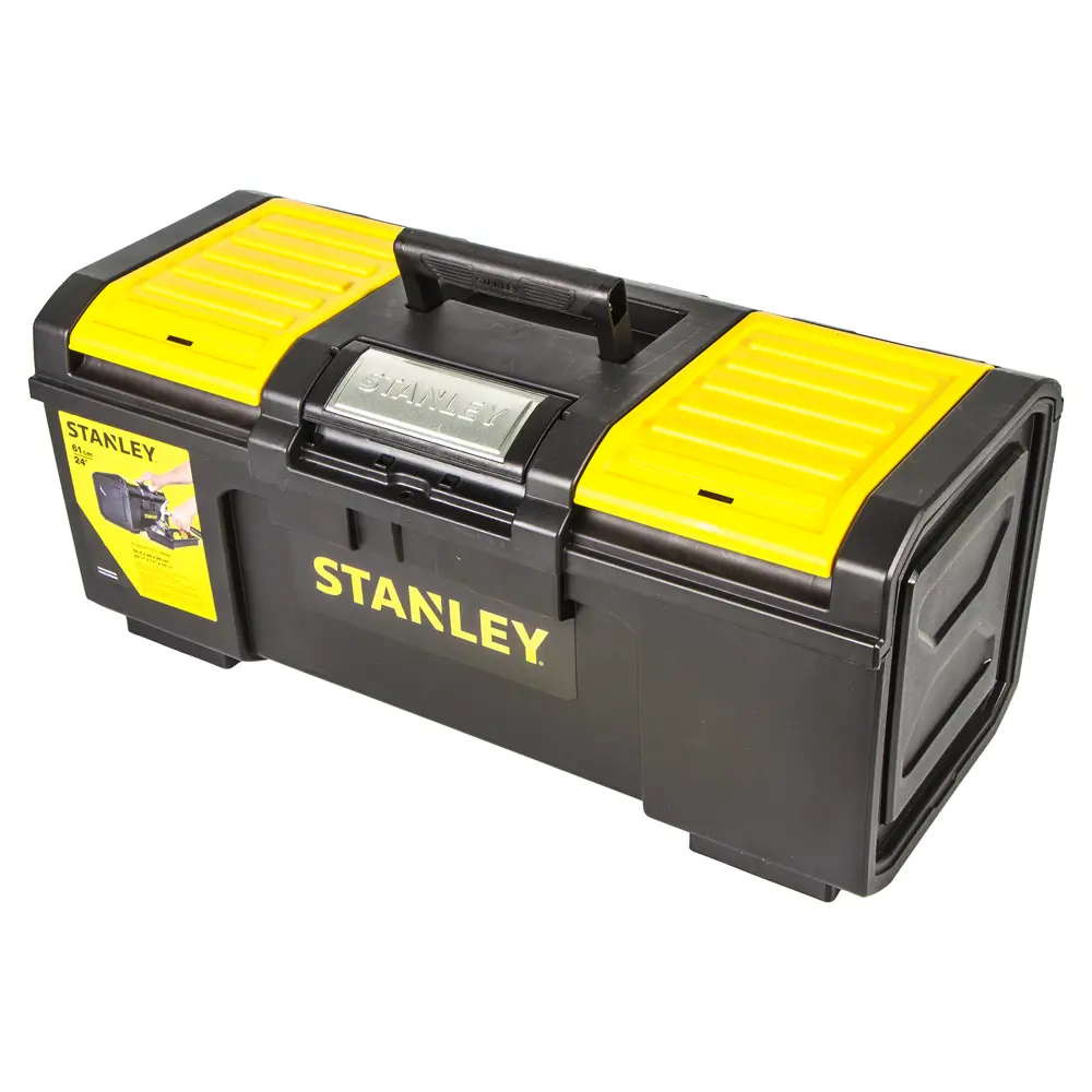Ящик для инструмента Stanley 280х257х593 мм, пластик, цвет чёрный/жёлтый STLM-2109700
