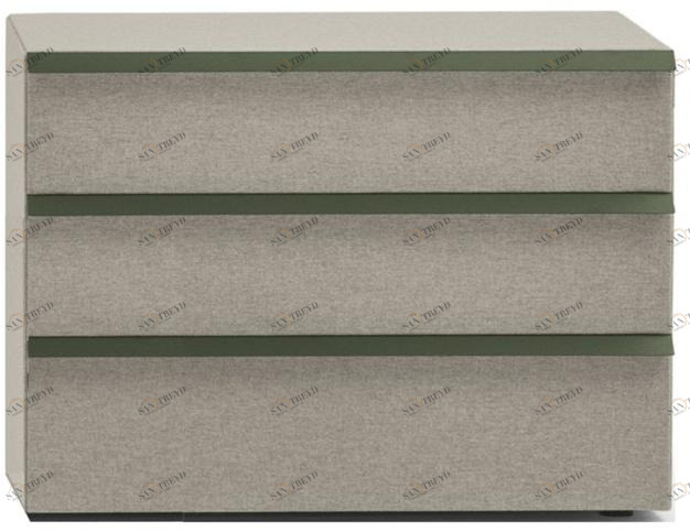 Bolzan Letti Комод из дерева и ткани с тремя ящиками Oikos sun-id-1388891