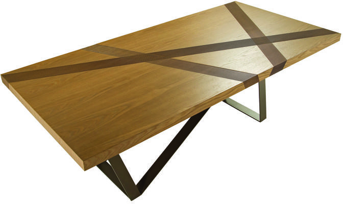 Roche Bobois Прямоугольный обеденный стол из фанерованной древесины Track sun-id-1378121 - Вид №2