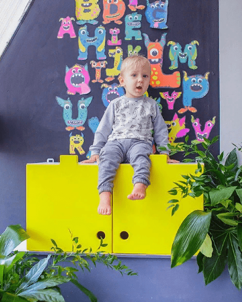 Полка детская горизонтальная "Весельчак Джеки" МАНДАРИН ЧУДИКИ 178778 Белый;желтый Santreyd  - Вид №8