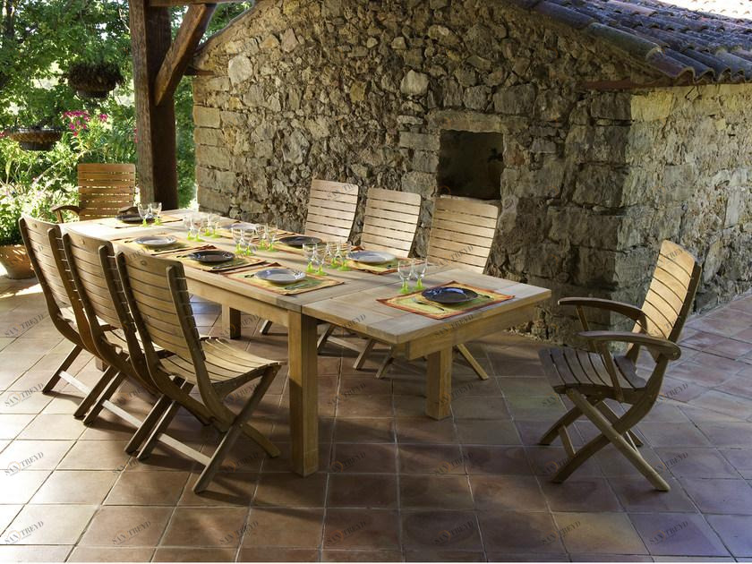 Les jardins Раздвижной обеденный стол из тика Stafford sun-id-1402186