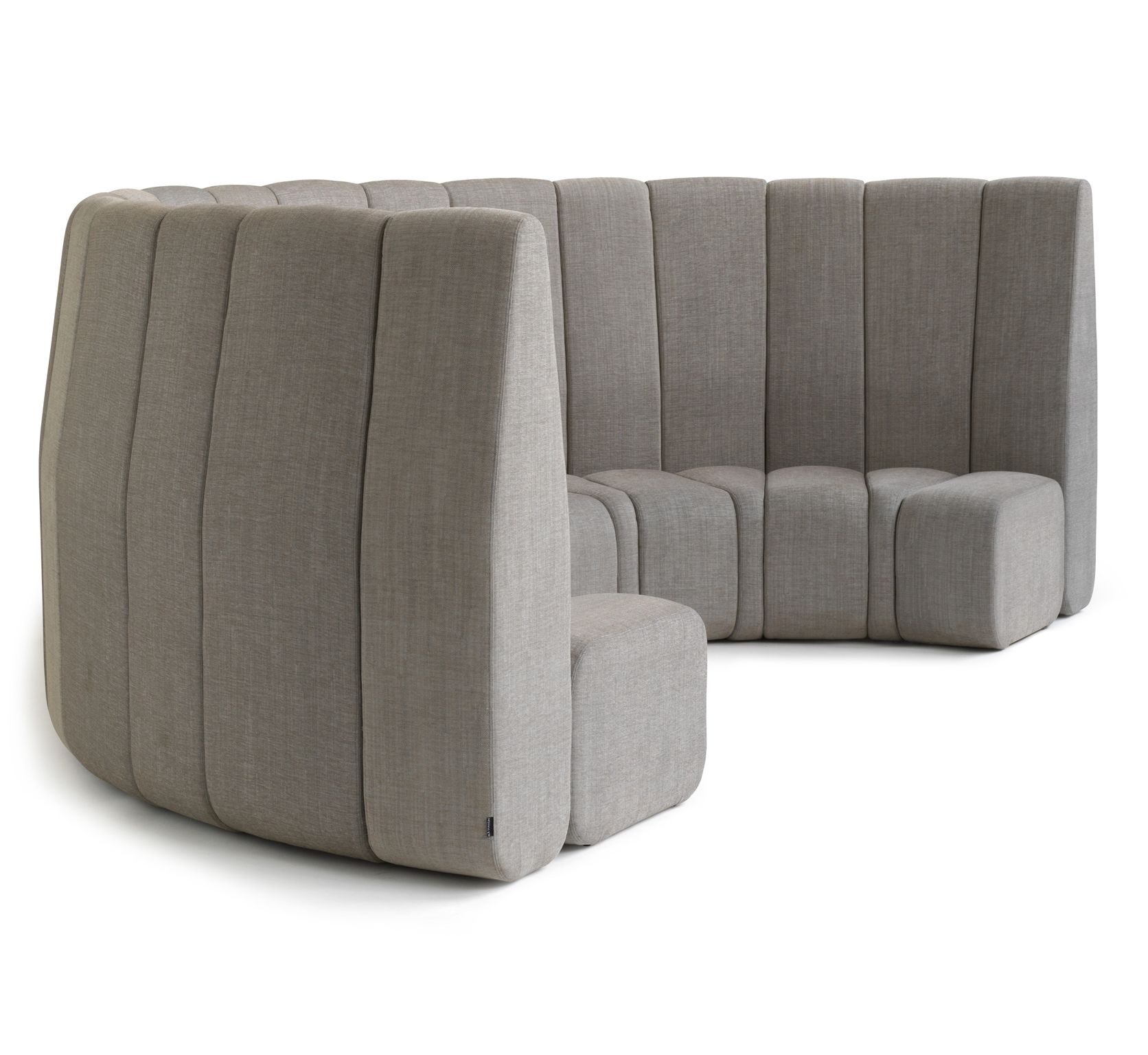 Модульный изогнутый тканевый диван с высокой спинкой Bla Station Bob ARCH-00076889