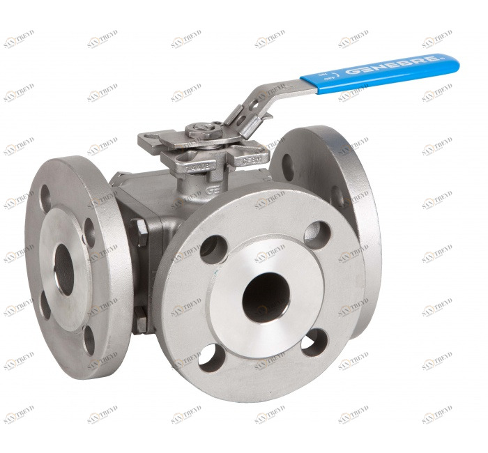 GENEBRE 2540 08 3-ходовой полнопроходной шаровой кран 2540 L-отверстие / 2541 T-образное отверстие Фланцы DIN PN 40 ≤ DN50 Фланцы DIN PN 16> DN50 