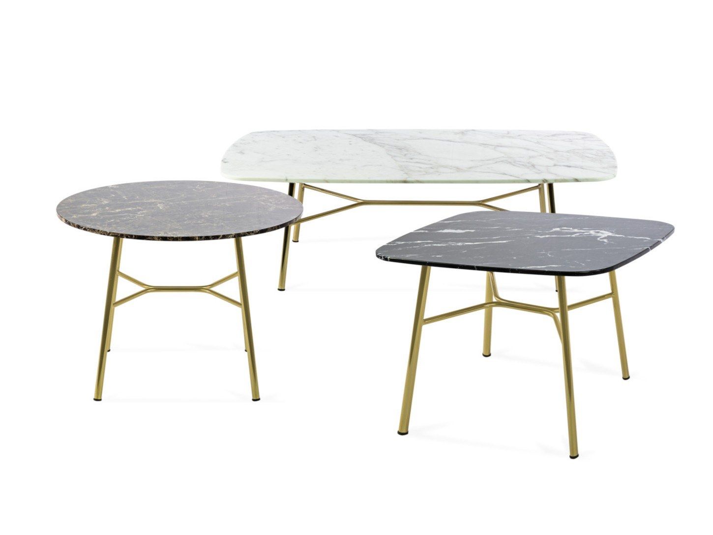 Прямоугольный мраморный журнальный столик TrabA' YUKI ARCH-00000099 - Вид №2