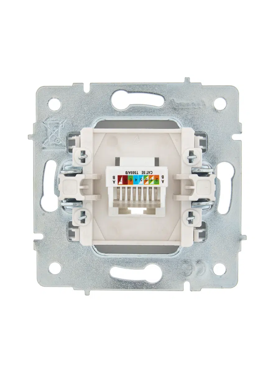 ASTI Розетка компьютерная жемчужно-белый перламутр механизм LEZARD 7081-3088-139 - Вид №2