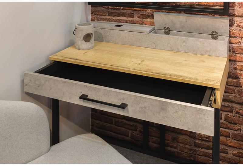 52330 Стол рабочий малый Loft Дуб натур/Бетон R-HOME 4003606h_Натур - Вид №2