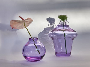 Ваза из дутого стекла