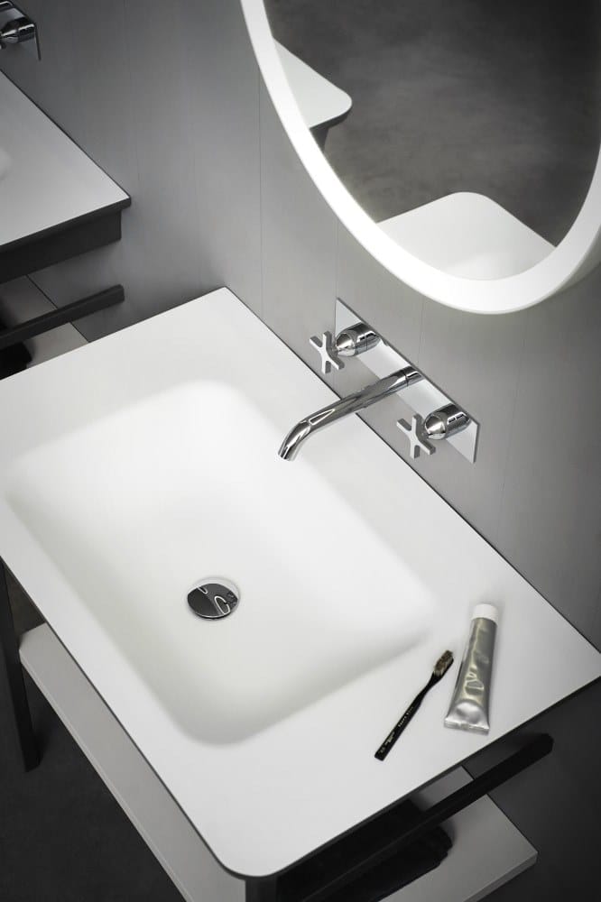 Латунный настенный смеситель для раковины с 3 отверстиями Agape Memory ARCH-00081383 - Вид №5