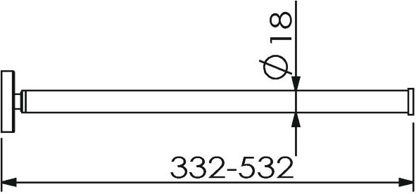 11009A Полотенцедержатель подвесной цвет хром LANGBERGER BURANO - Вид №2