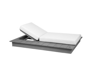 72.00.0720 Односпальная кровать La Villa кушетка левый камень серый с обивкой Mbm