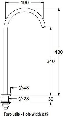 GUGLIELMI Излив с палубным аэратором Sprint Fibo06248 fibo06133 - Вид №10