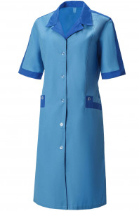 62853 Халат "Радуга NEW" короткий рукав голубой василек  Одежда для обслуживающего персонала  размер 60