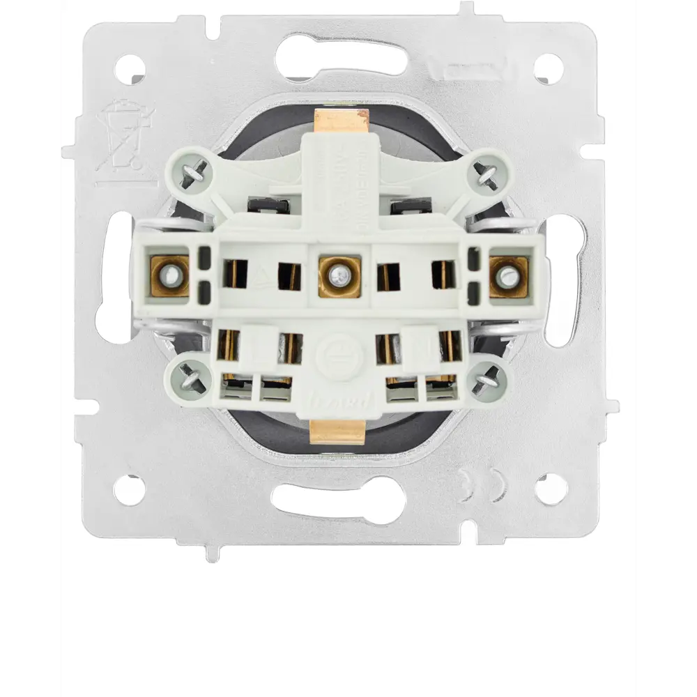 Розетка Lezard Vesna с заземлением в цвете платина 87103789 STLM-1571297 - Вид №2