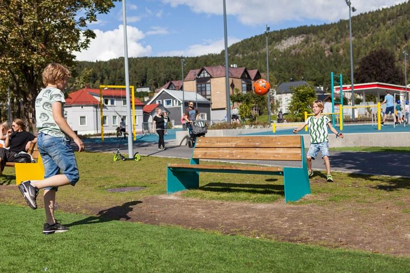 VESTRE Скамья из стали и дерева со спинкой Bloc sun-id-1367023 - Вид №1