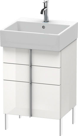 VA658404343 Vero Air Тумбочка напольная Базальт матовый, декор Duravit - Вид №2